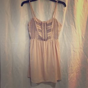 American Eagle Embroidered Blush Dress